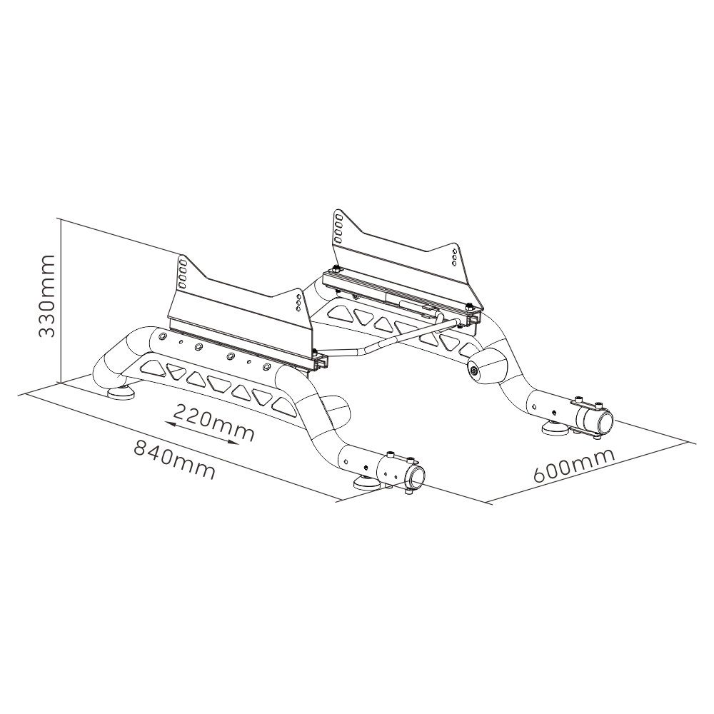 Oplite GTR Back Frame OP GTR BF 9 Line Draw